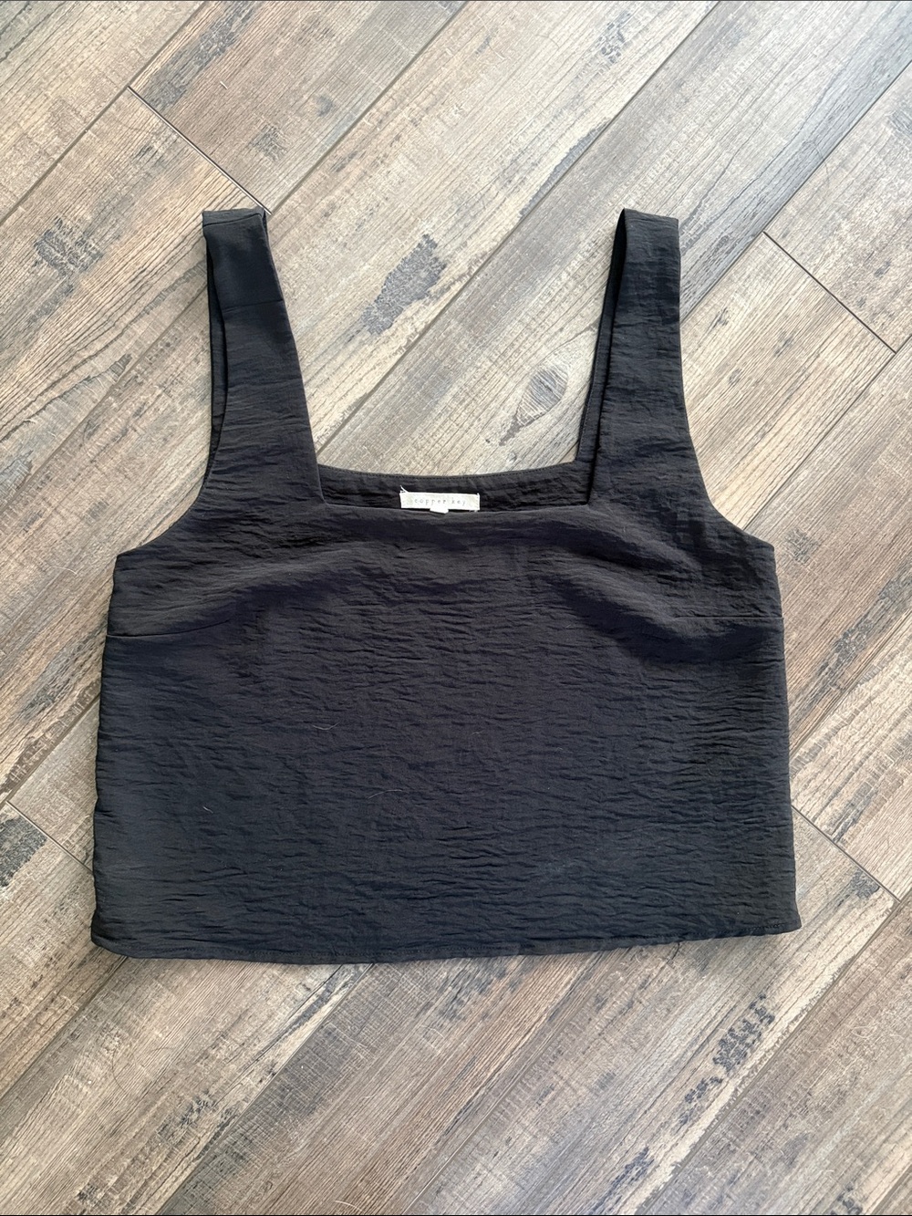 Copper Key square neck cropped tank